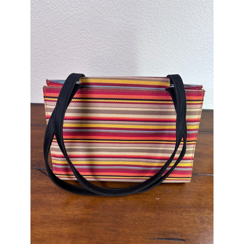 Unbranded Striped Canvas Shoulder Bag Women‎ Small Multicolor Boho Woven Purse